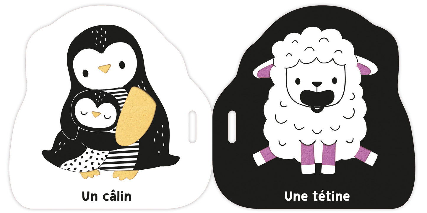 Mon premier livre poussette en noir et blanc - mes premiers mots