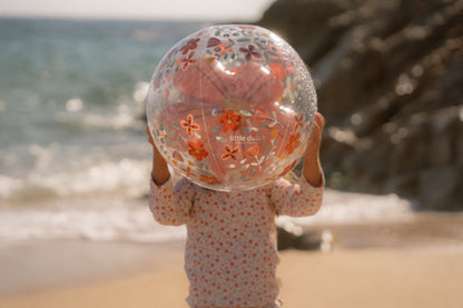Ballon de plage 3D - Pink Flowers - 35 cm
