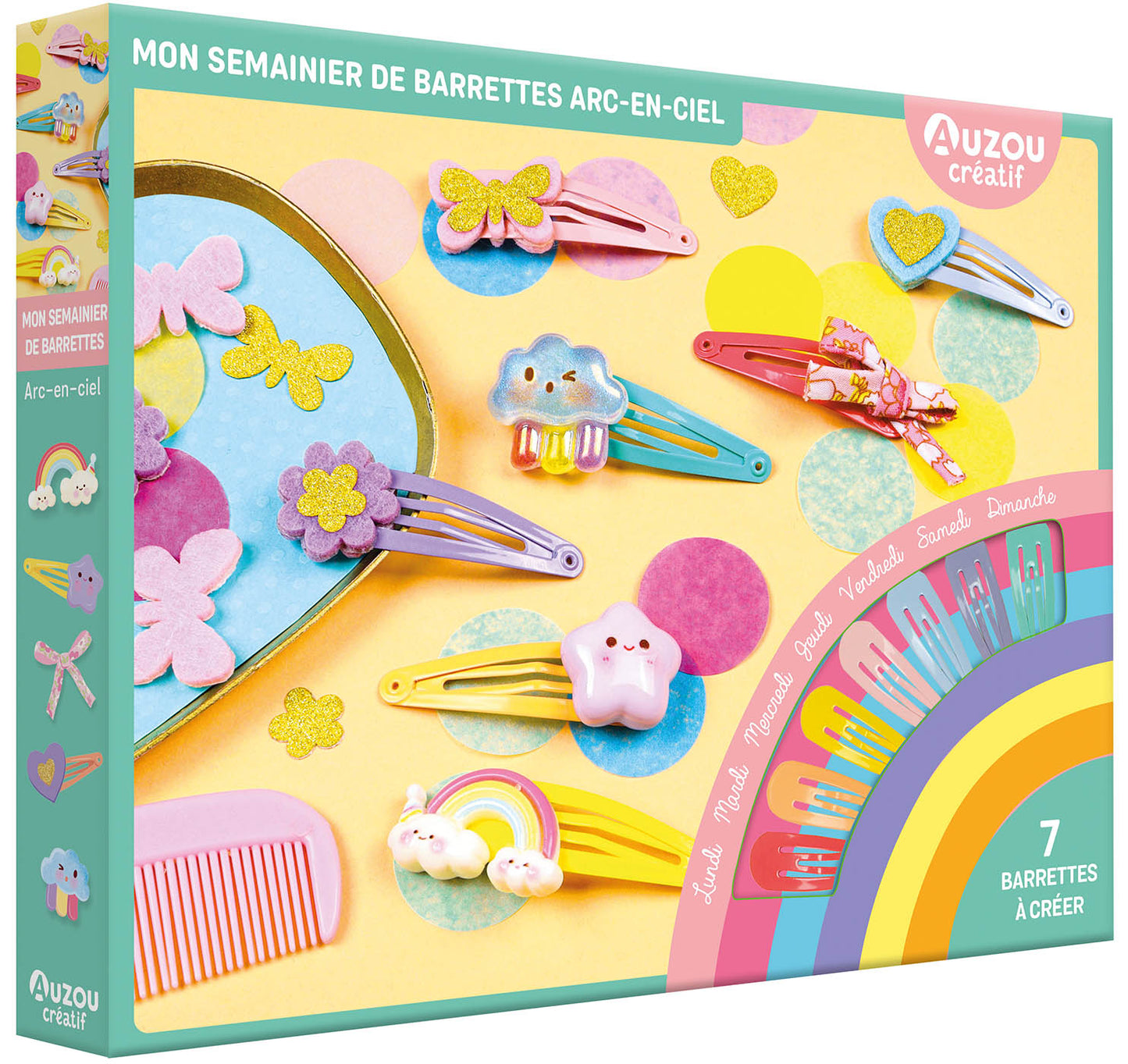 Mon coffret d'artiste - Mon semainier de barrettes Arc en ciel