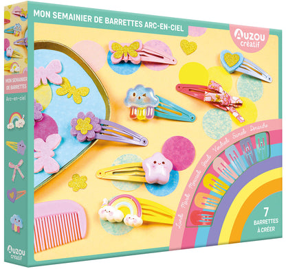 Mon coffret d'artiste - Mon semainier de barrettes Arc en ciel