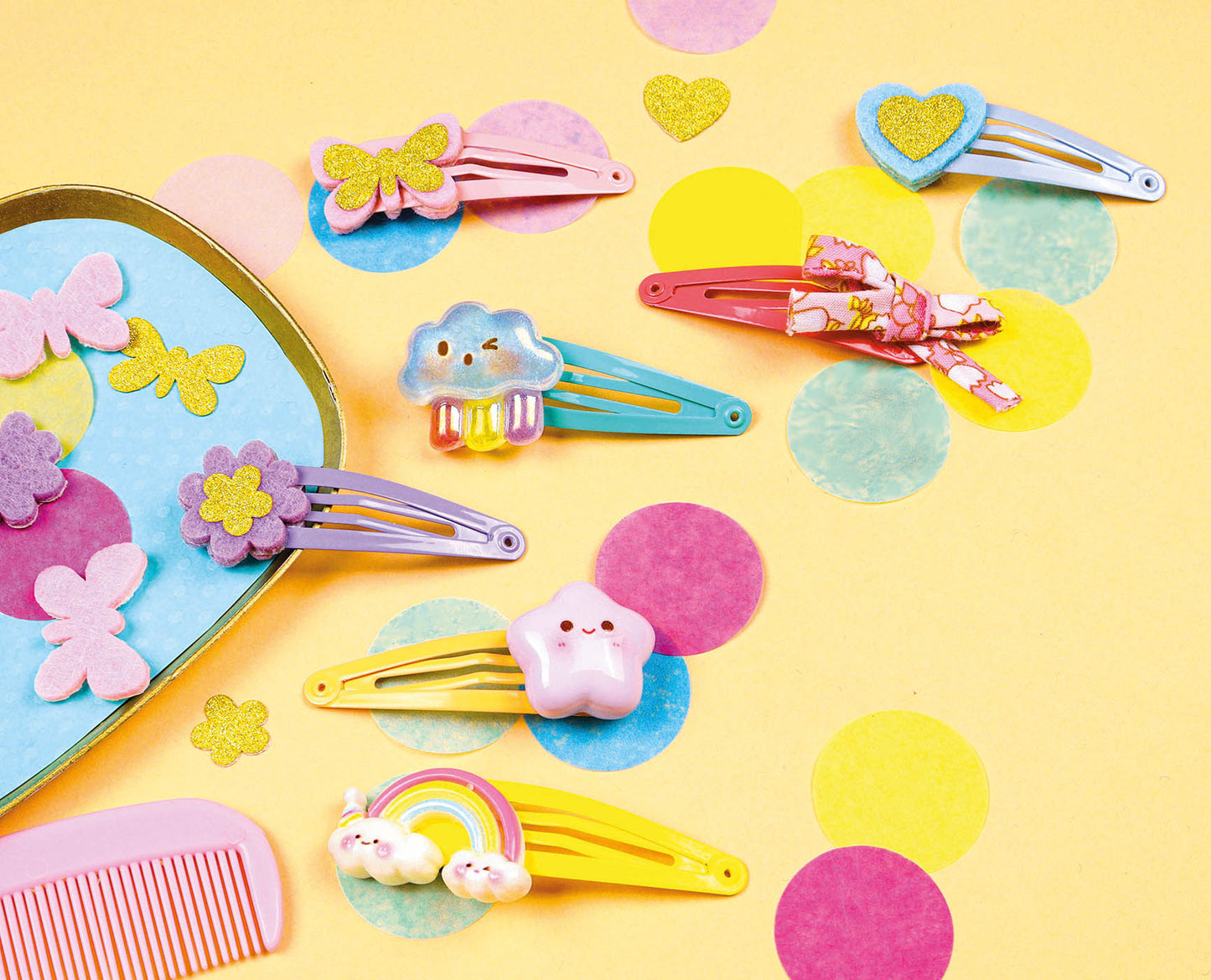 Mon coffret d'artiste - Mon semainier de barrettes Arc en ciel