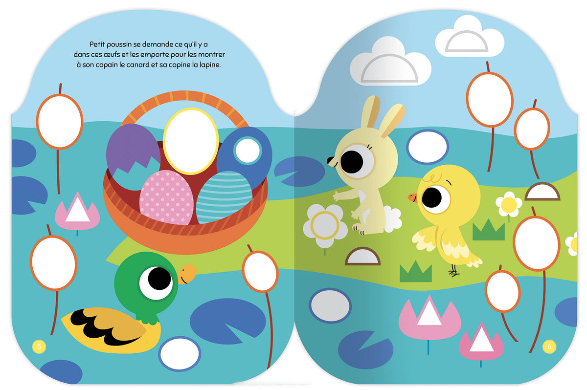 Gommettes formes - l'aventure de petit poussin
