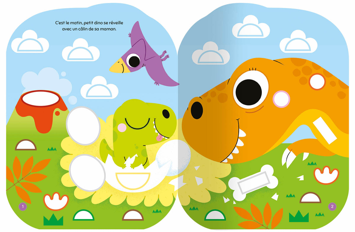 Gommettes formes - l'aventure de petit dinosaure