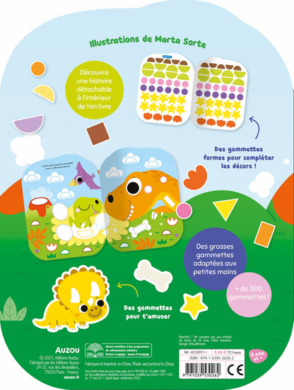 Gommettes formes - l'aventure de petit dinosaure