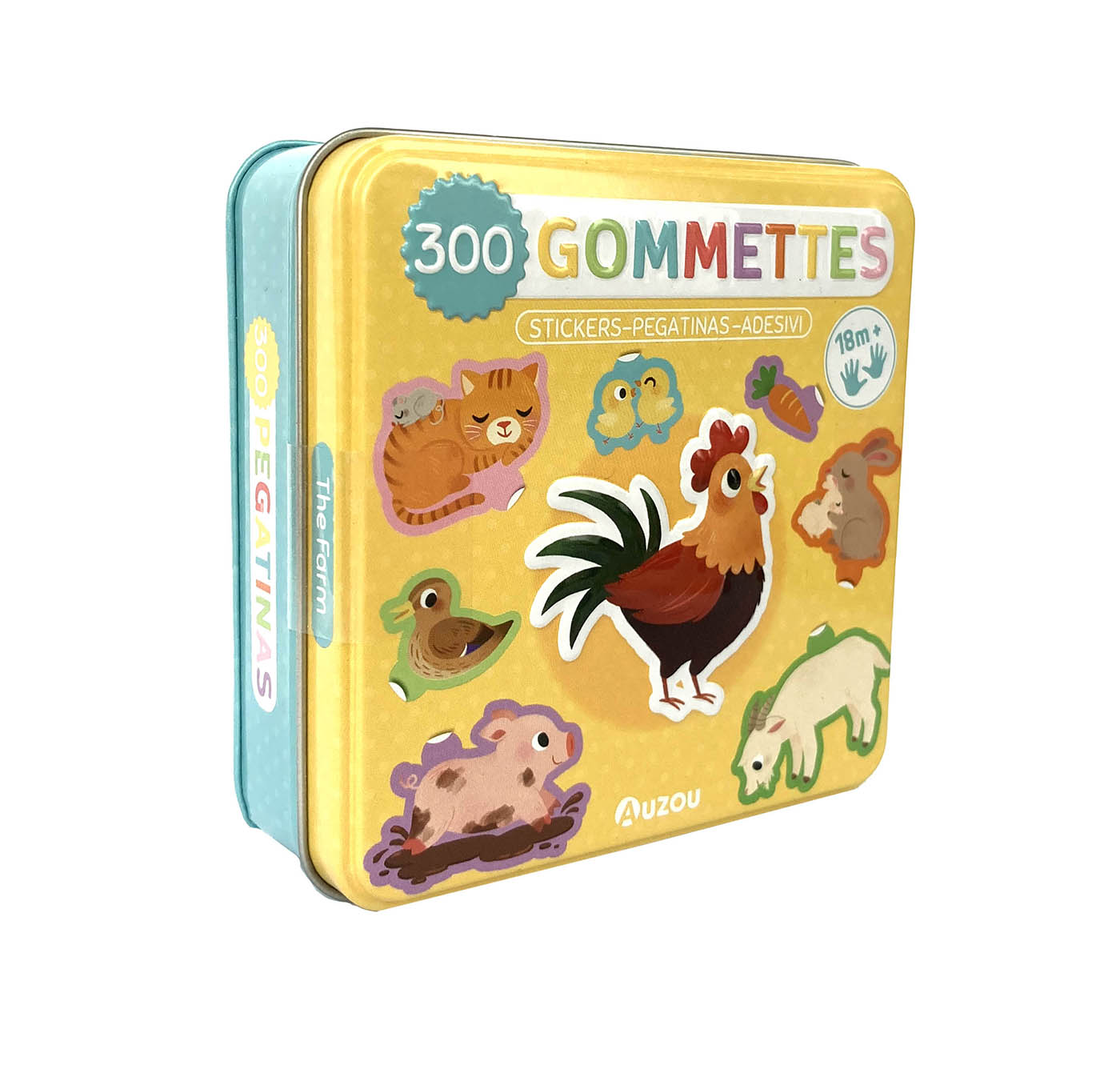 Boîte 300 gommettes métal - La ferme