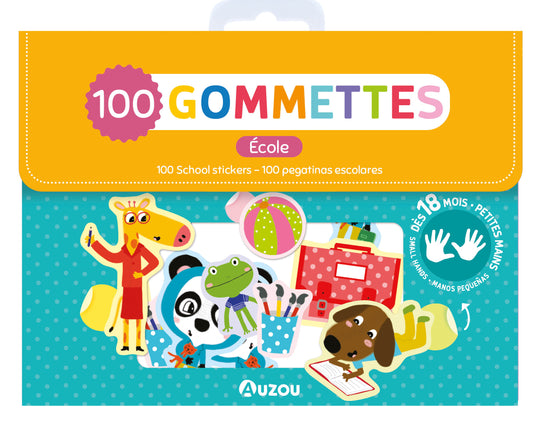 Ma pochette de 100 gommettes - école
