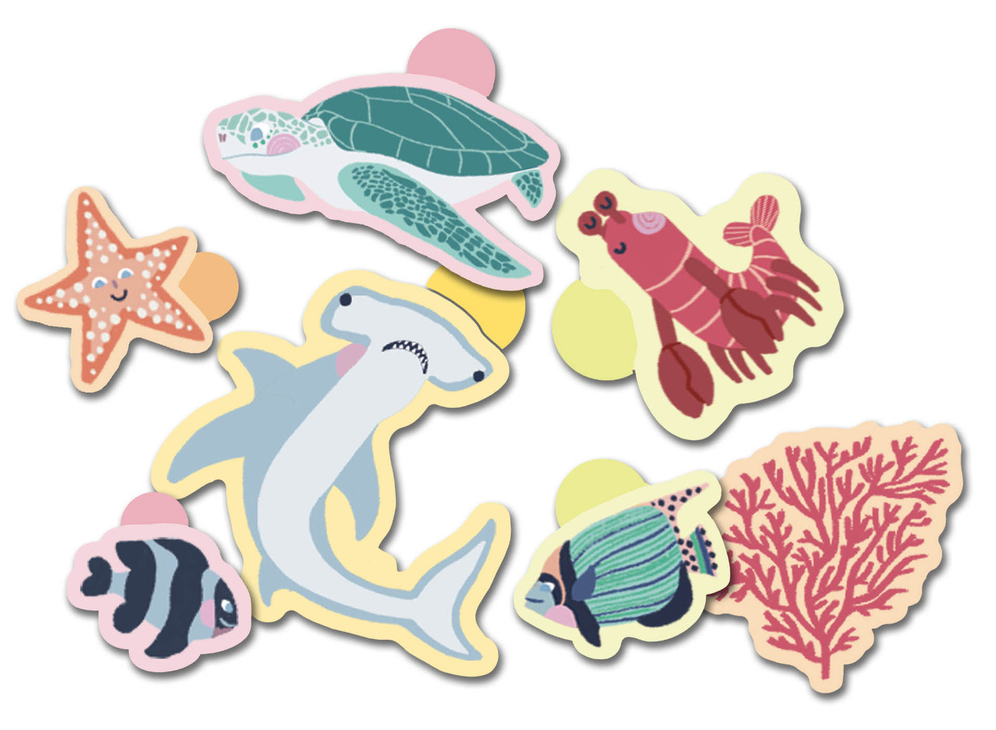 Ma pochette de 100 gommettes - Les animaux de la mer