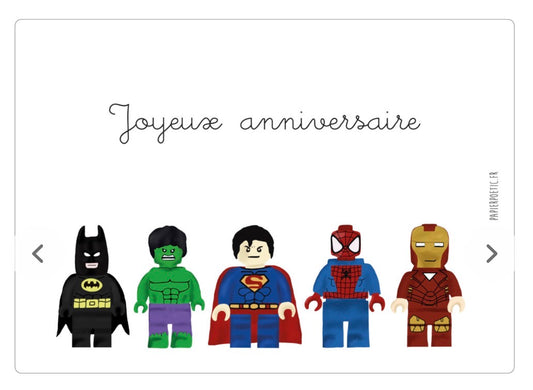 Carte Anniversaire “Super-Héros”