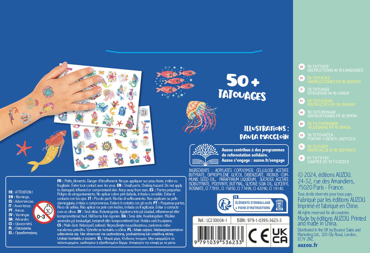 Mes p'tits tattoos - Sirènes et océans