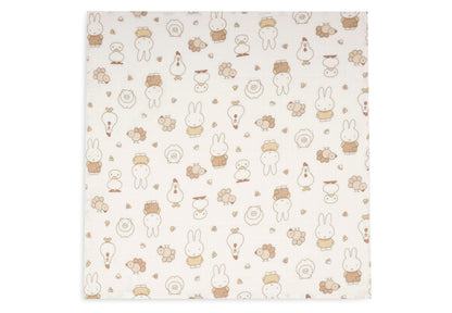 Lange Gaze de Coton 70x70cm - Miffy Family Farm - 3 Unités