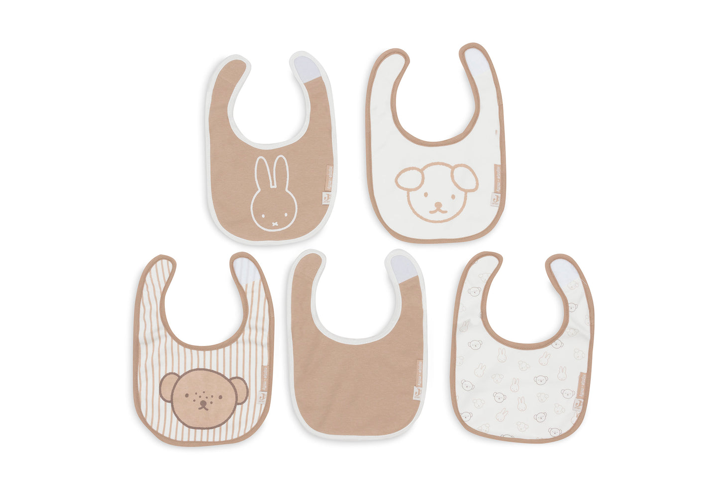 Bavoir Jersey Imperméable Miffy Heads - 5 Unités