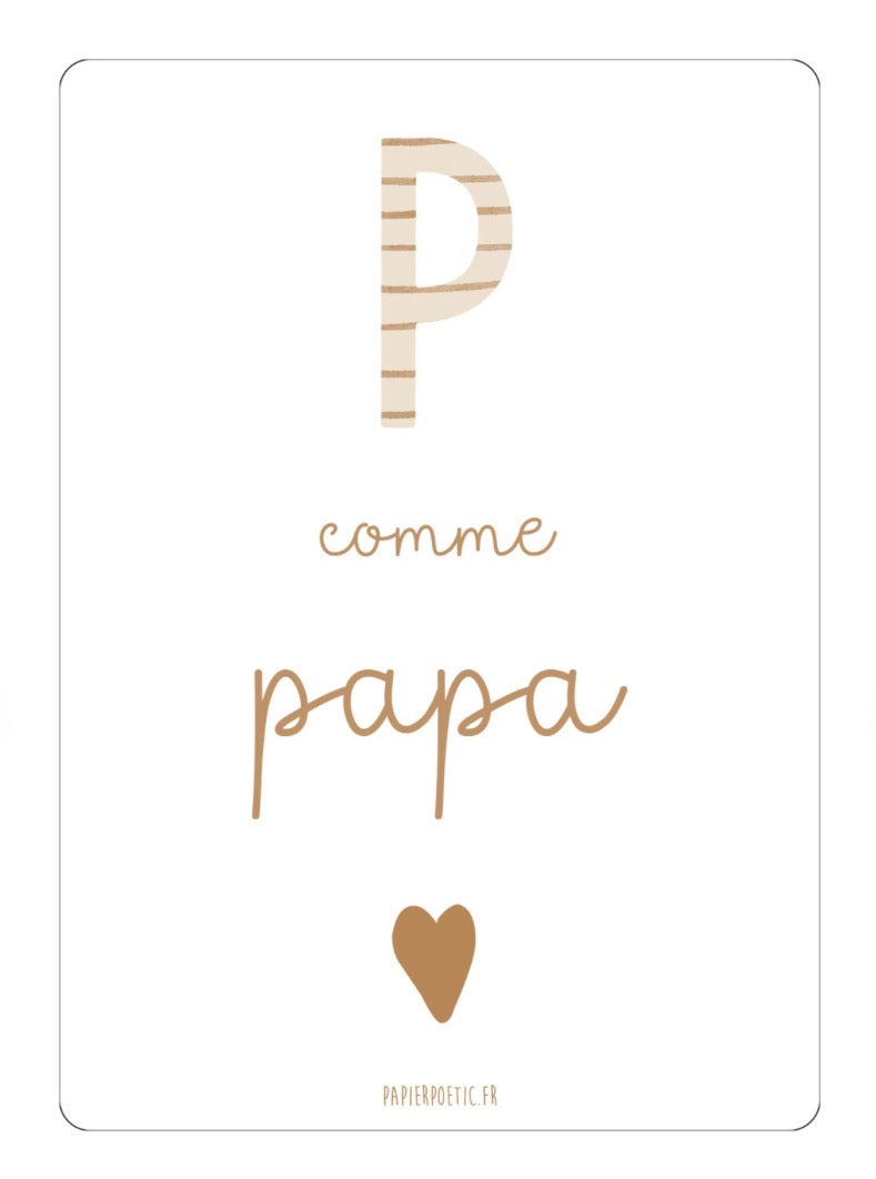 Carte P Comme Papa