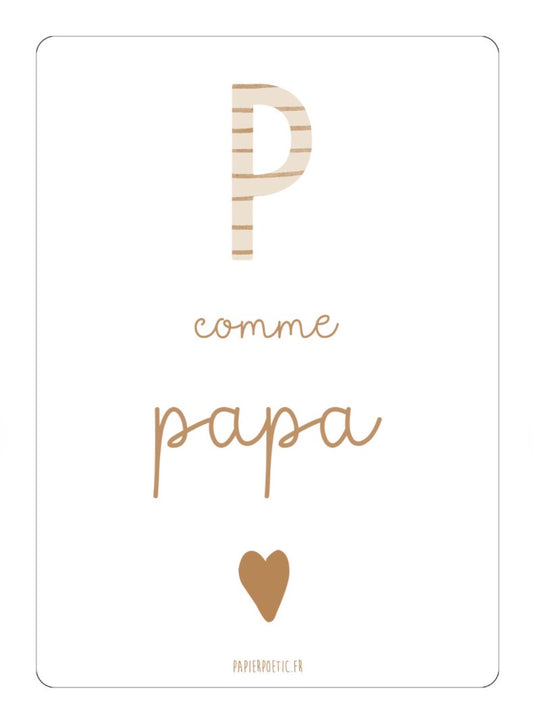 Carte P Comme Papa