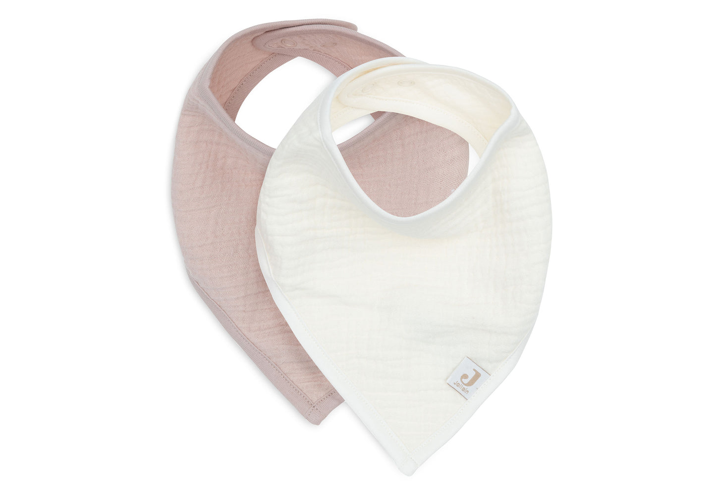 Bavoir Bandana - Velvet Rib - Rose/oatmeal