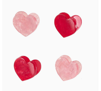 Lot de 4 pinces à cheveux en forme de cœur