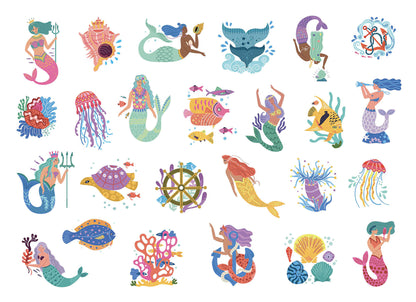 Mes p'tits tattoos - Sirènes et océans