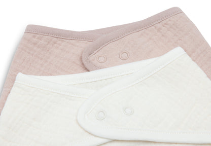 Bavoir Bandana - Velvet Rib - Rose/oatmeal