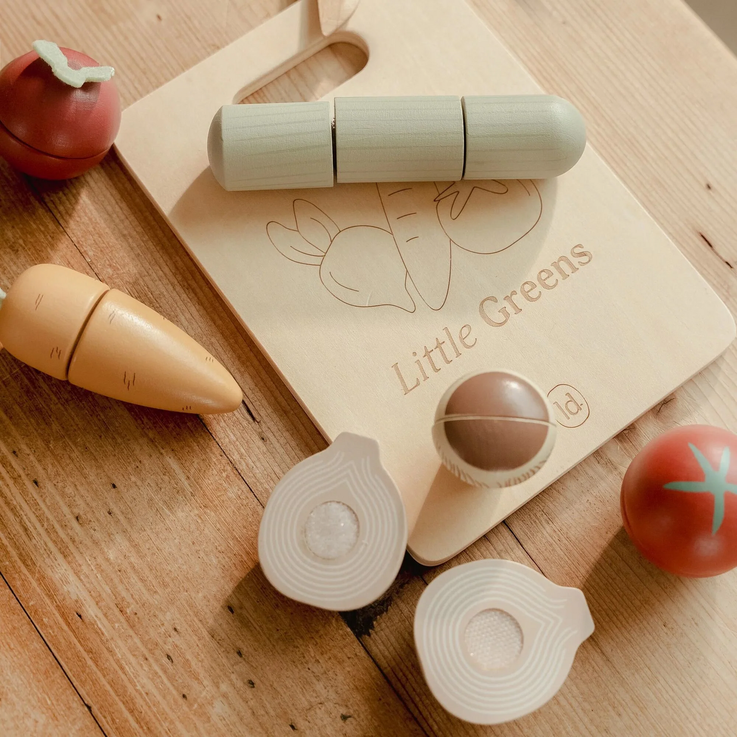 Légumes à découper en bois