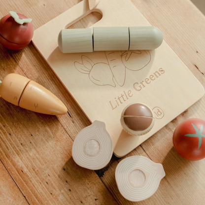 Légumes à découper en bois