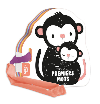 Mon premier livre poussette en noir et blanc - mes premiers mots
