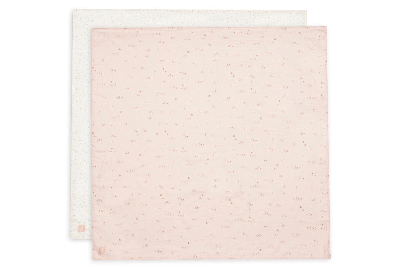 Lange Gaze de Coton 115x115cm - Pretty Picnic - 2 Unités