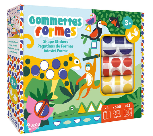 Gommettes formes - Rouleaux de 500 gommettes