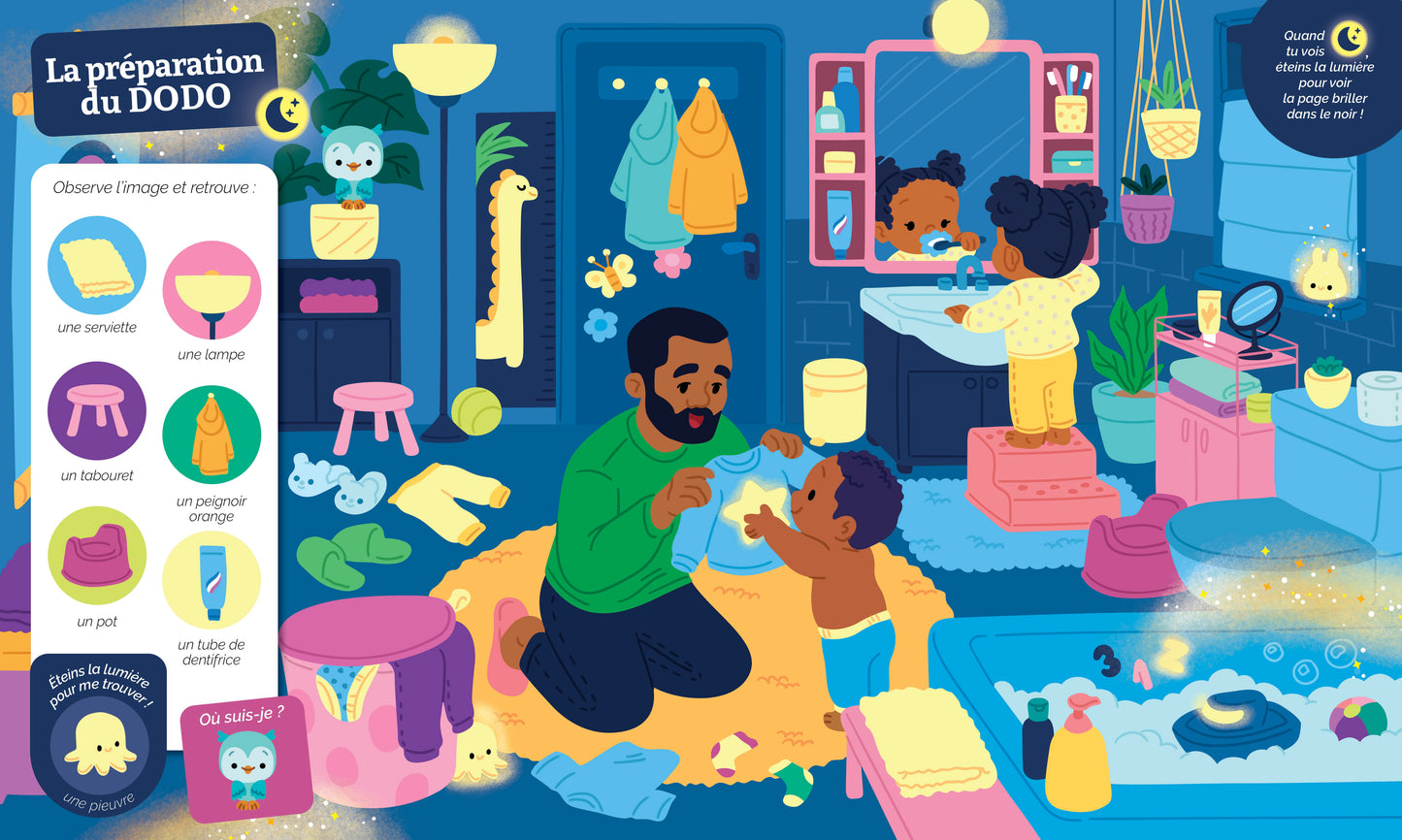 Cherche et trouve des tout-petits au dodo