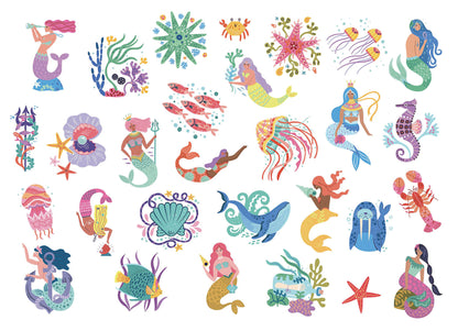 Mes p'tits tattoos - Sirènes et océans