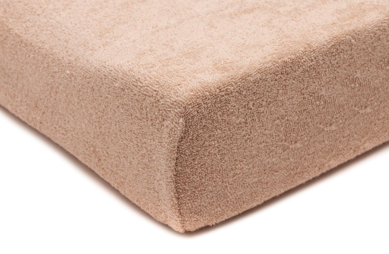 Housse Matelas à Langer Éponge Duo - rose et biscuit