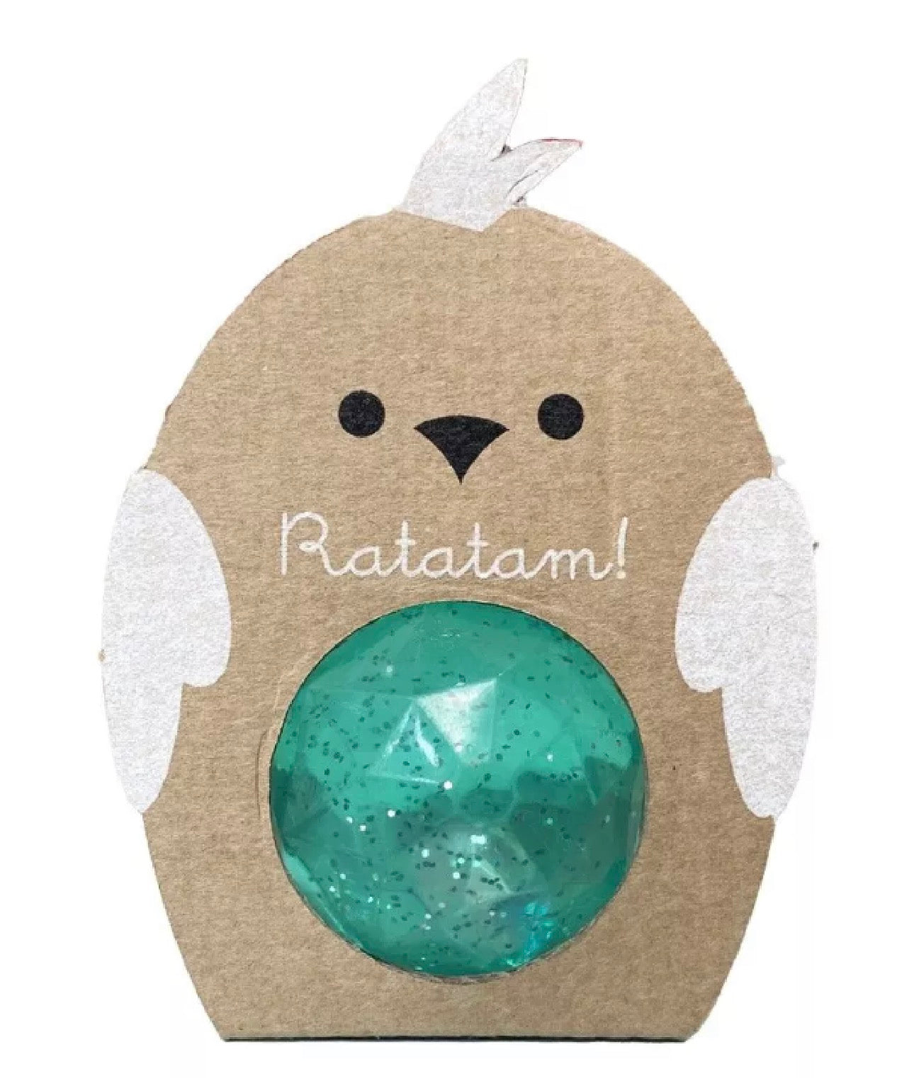 Balle rebondissante facettes oiseau – Vert