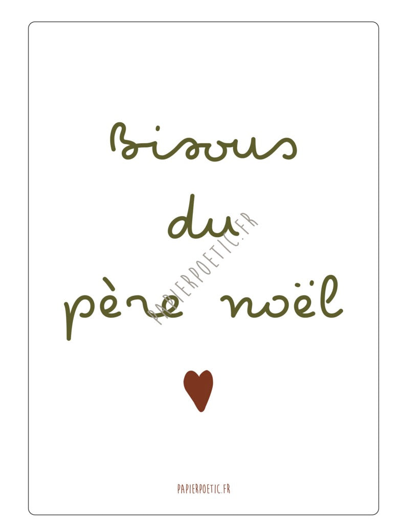 Carte Bisous Du Père Noël