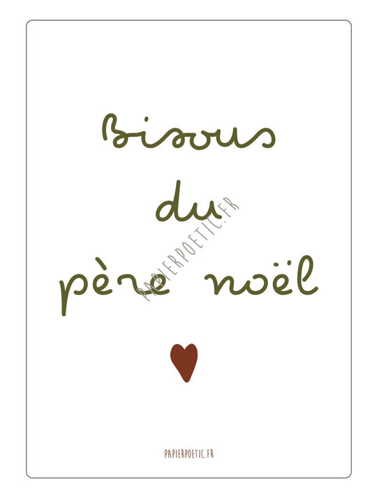 Carte Bisous Du Père Noël