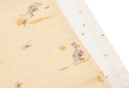 Serviette Gaze de Coton 31x31cm - Kangaroots - par 3