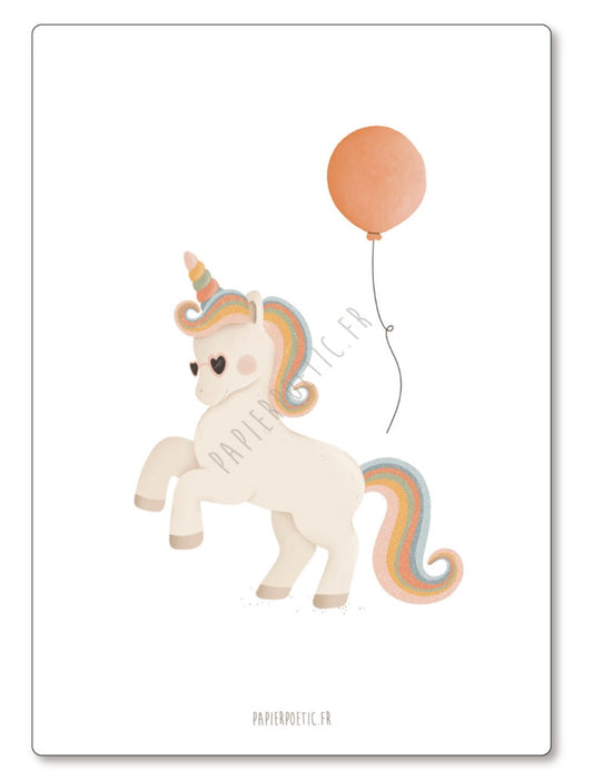 Carte Licorne Arc-En-Ciel