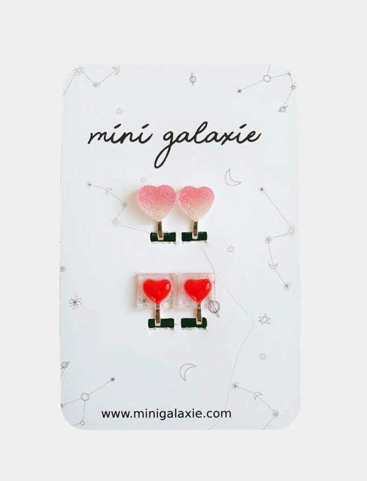 Boucles d’oreilles à clips enfant cœur