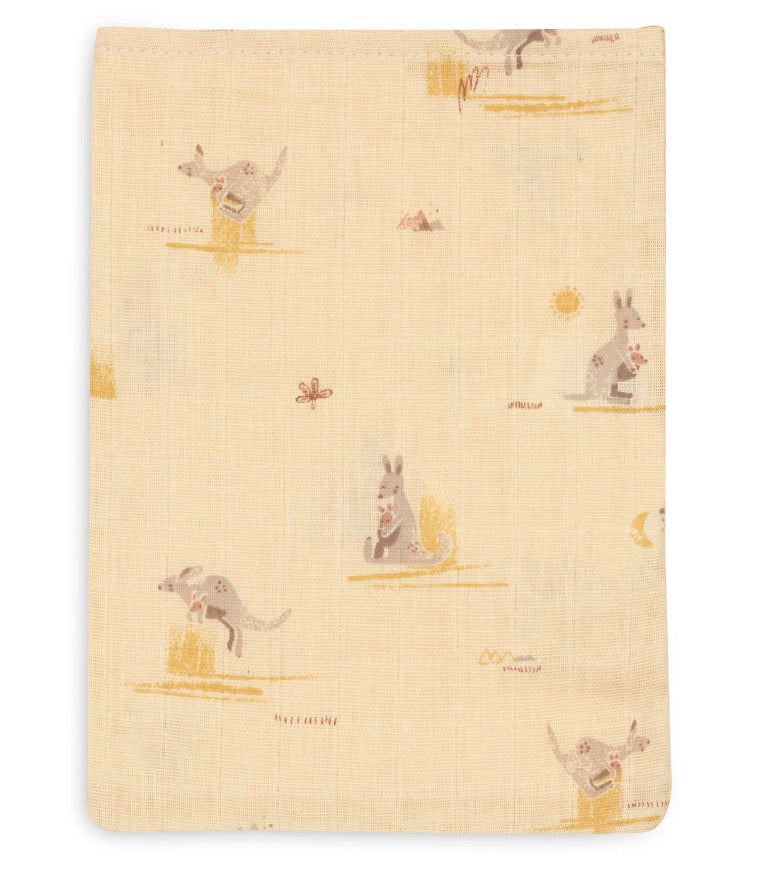 Gant de Toilette Gaze de Coton - Kangaroots - par 3