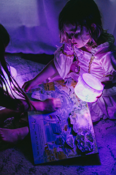 Cubes lumineux - violet