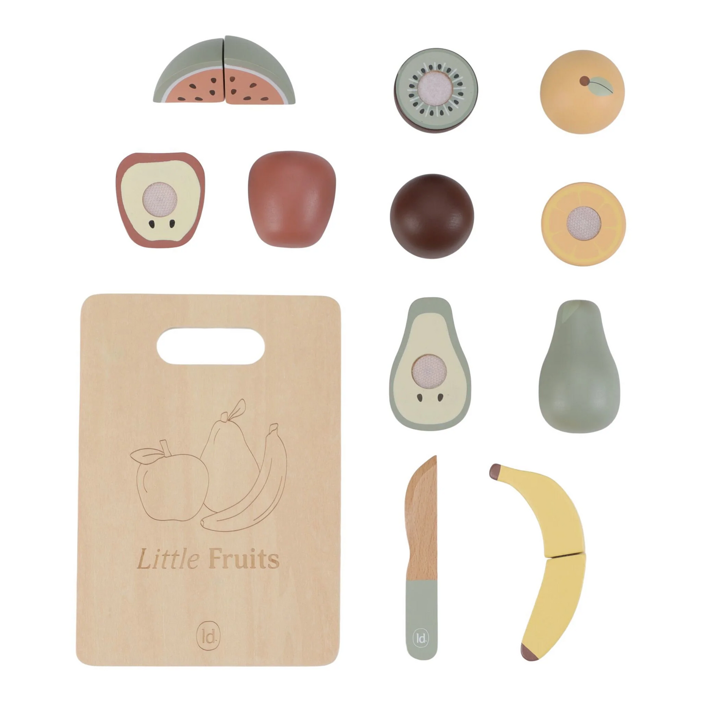 Fruits à découper en bois