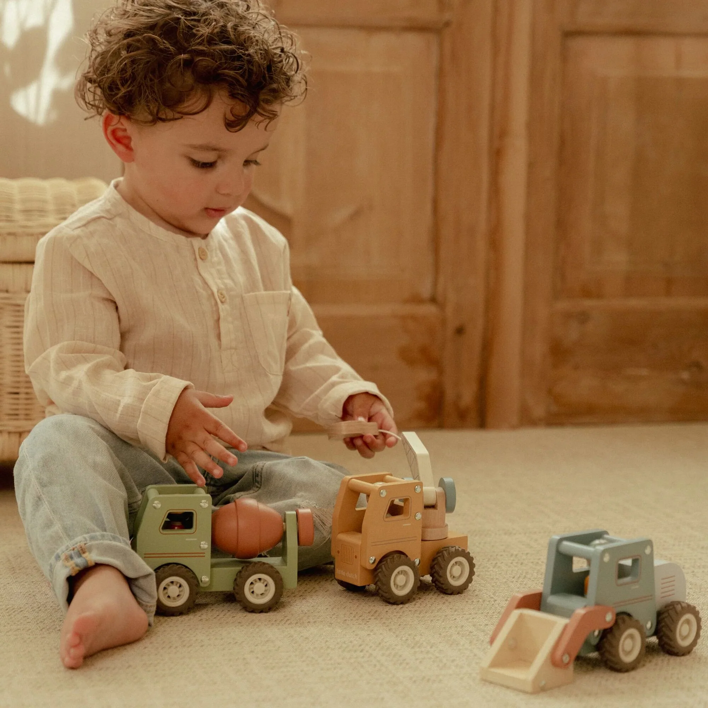 Camion toupie en bois