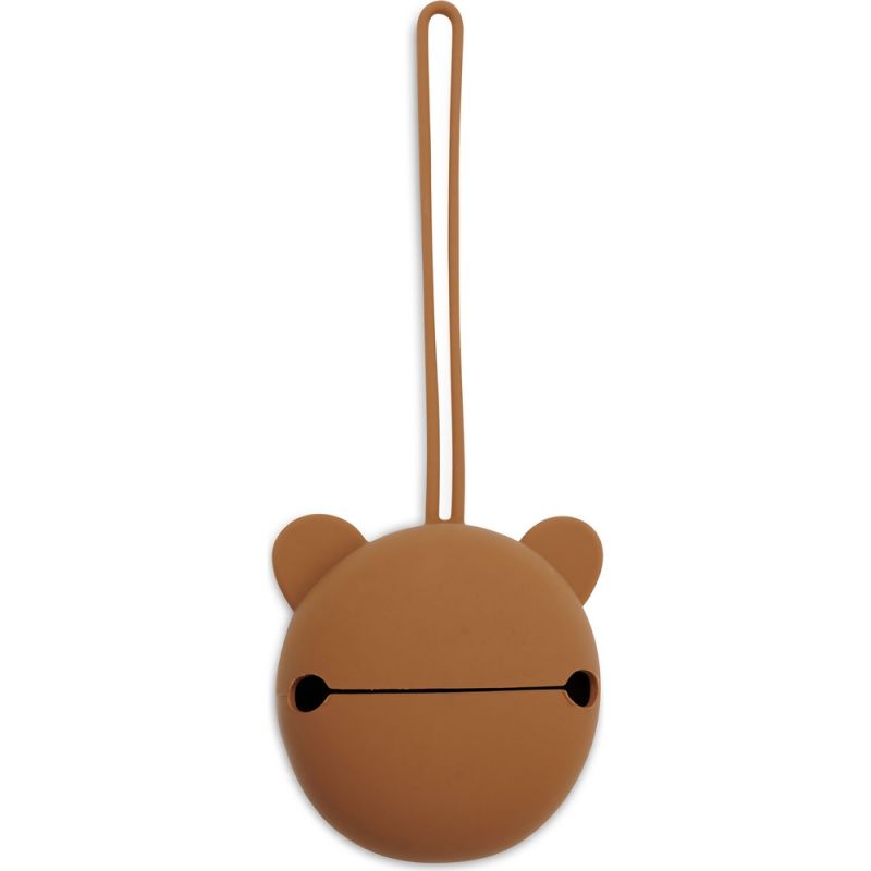 Étui à sucette en silicone Ø7cm -  Caramel