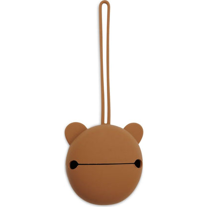 Étui à sucette en silicone Ø7cm -  Caramel