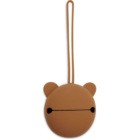 Étui à sucette en silicone Ø7cm -  Caramel