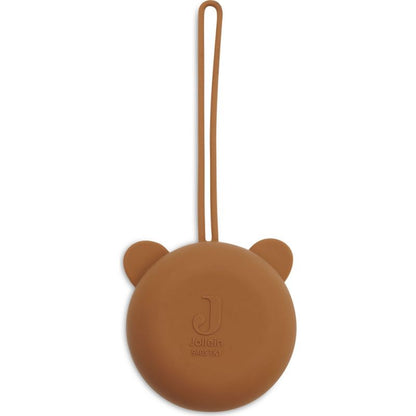Étui à sucette en silicone Ø7cm -  Caramel