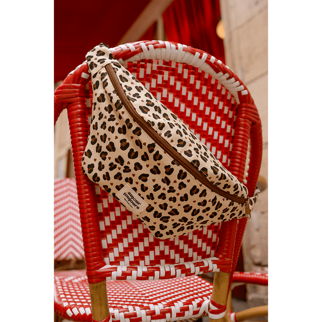 Sac banane adulte coton - Léopard coeur, Amour toujours