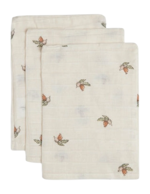 Gant de Toilette Gaze de Coton - Rosehip - par 3