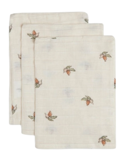 Gant de Toilette Gaze de Coton - Rosehip - par 3