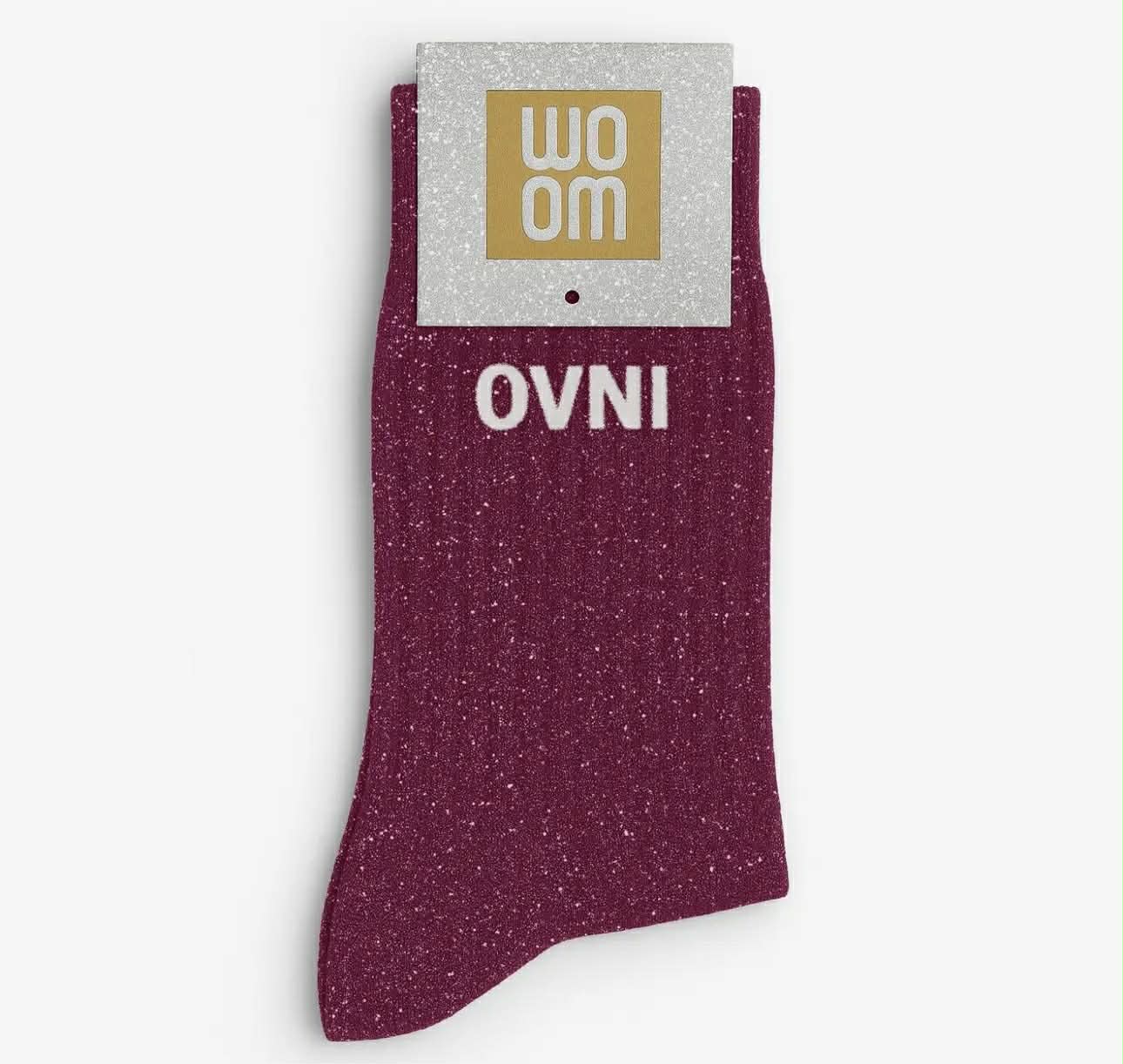 Chaussettes à paillettes - Ovni violet