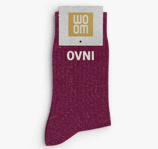 Chaussettes à paillettes - Ovni violet