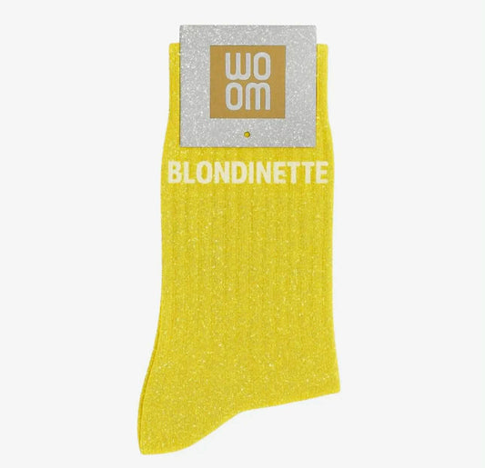 Chaussettes à paillettes - Blondinette jaune