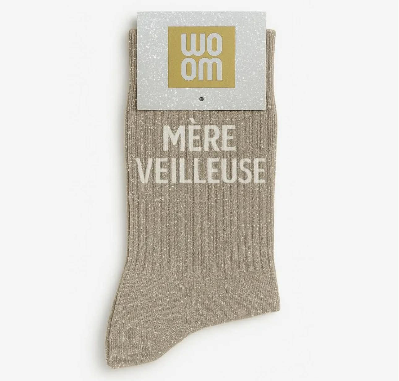 Chaussettes à paillettes - Mère veilleuse Beige